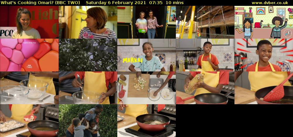 What's Cooking Omari? (BBC TWO) Saturday 6 February 2021 07:35 - 07:45