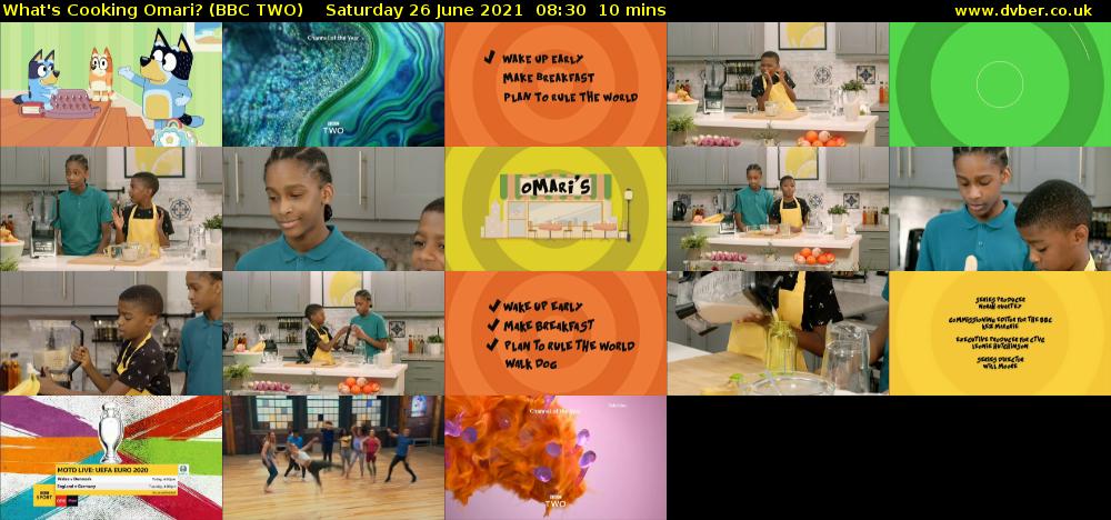 What's Cooking Omari? (BBC TWO) Saturday 26 June 2021 08:30 - 08:40