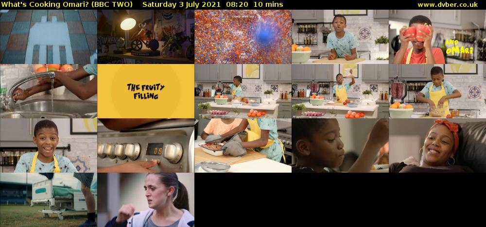 What's Cooking Omari? (BBC TWO) Saturday 3 July 2021 08:20 - 08:30