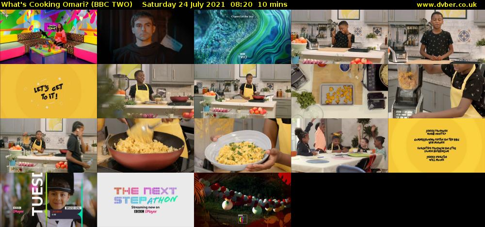 What's Cooking Omari? (BBC TWO) Saturday 24 July 2021 08:20 - 08:30