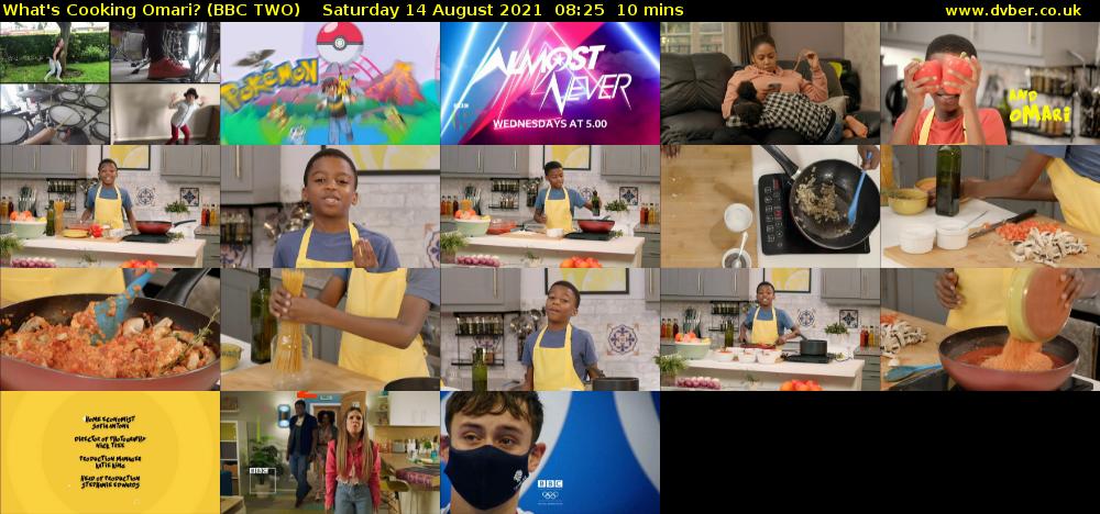 What's Cooking Omari? (BBC TWO) Saturday 14 August 2021 08:25 - 08:35