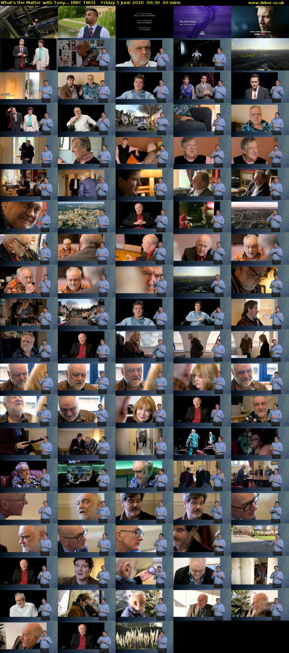 What's the Matter with Tony... (BBC TWO) Friday 5 June 2020 00:30 - 01:30