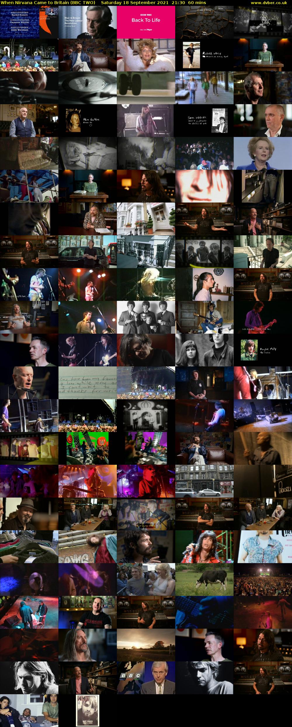 When Nirvana Came to Britain (BBC TWO) Saturday 18 September 2021 21:30 - 22:30