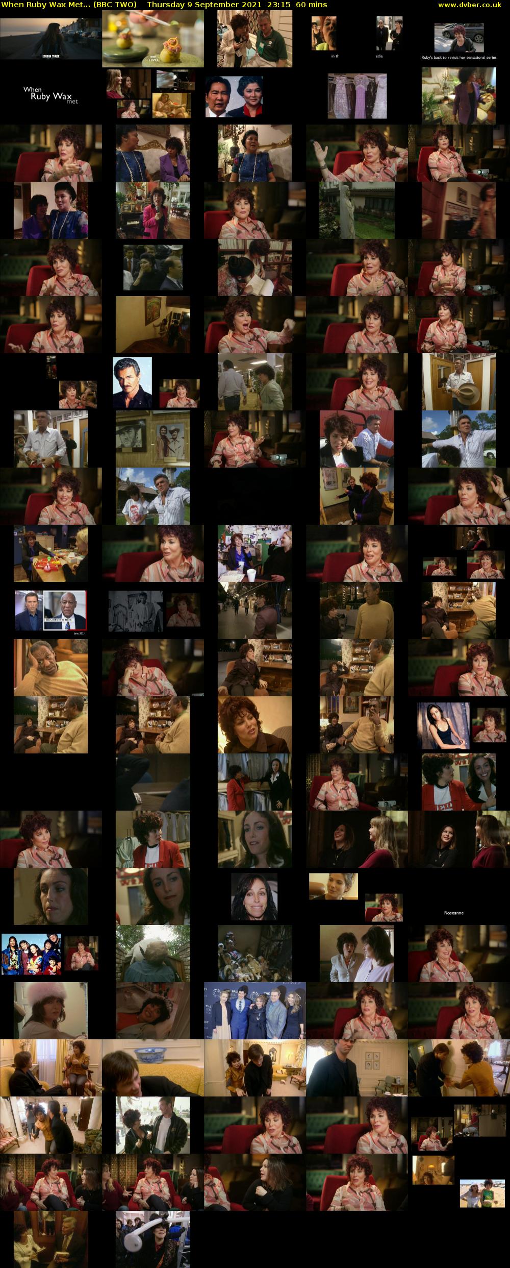 When Ruby Wax Met... (BBC TWO) Thursday 9 September 2021 23:15 - 00:15