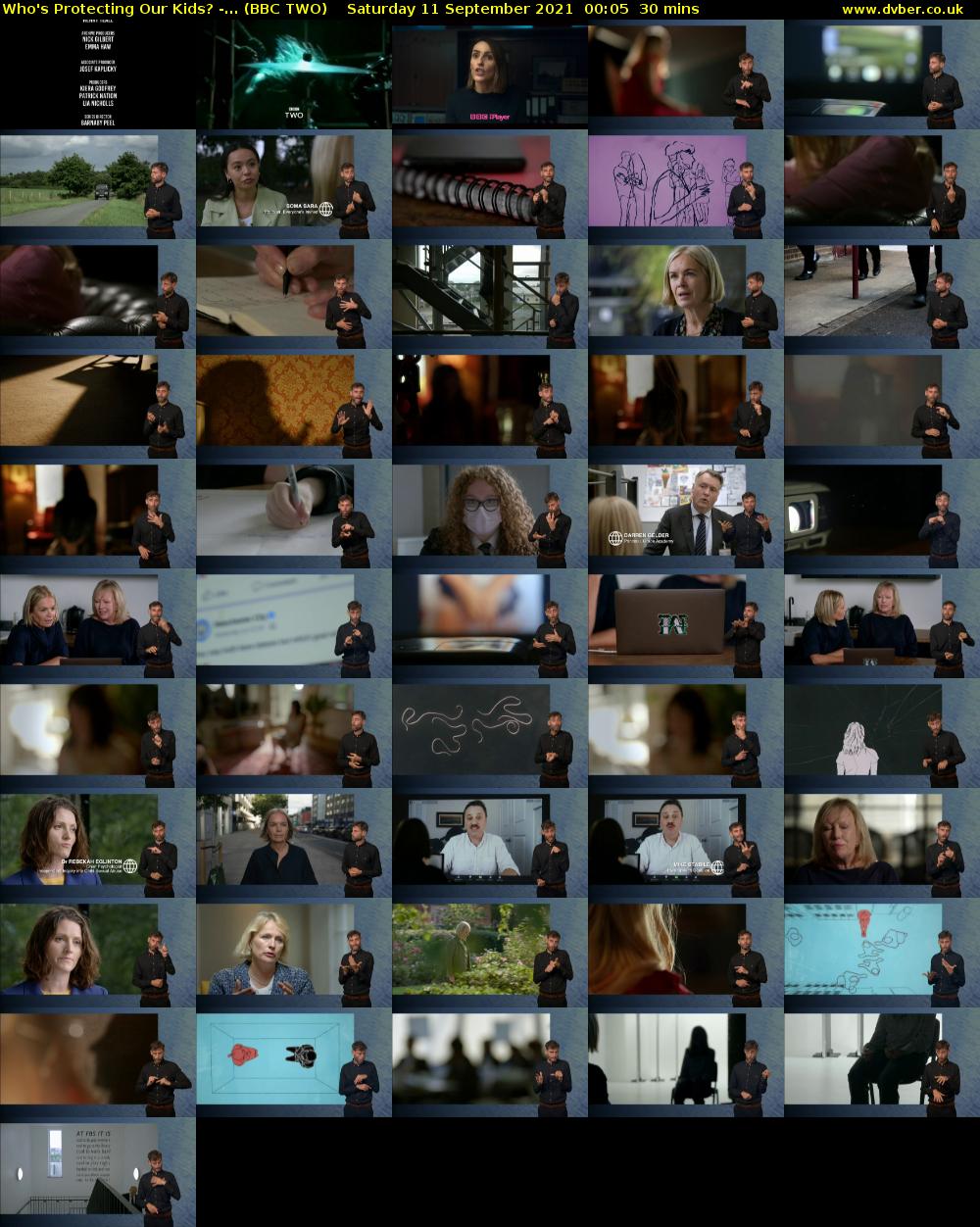 Who's Protecting Our Kids? -... (BBC TWO) Saturday 11 September 2021 00:05 - 00:35