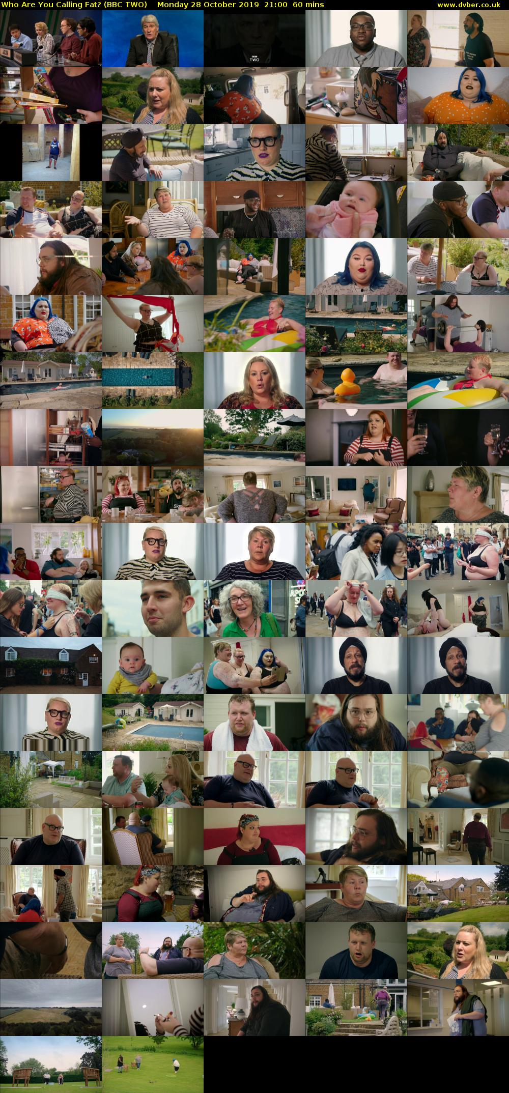Who Are You Calling Fat? (BBC TWO) Monday 28 October 2019 21:00 - 22:00