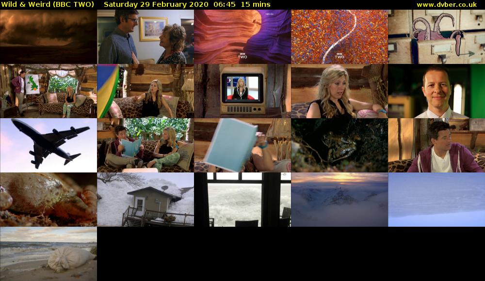 Wild & Weird (BBC TWO) Saturday 29 February 2020 06:45 - 07:00