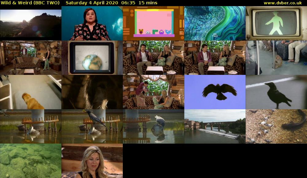 Wild & Weird (BBC TWO) Saturday 4 April 2020 06:35 - 06:50