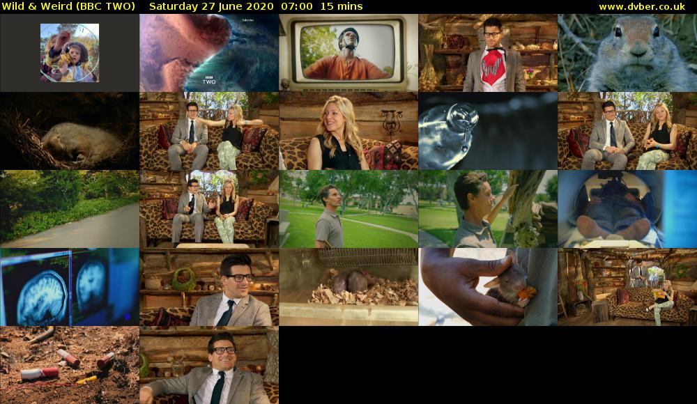 Wild & Weird (BBC TWO) Saturday 27 June 2020 07:00 - 07:15