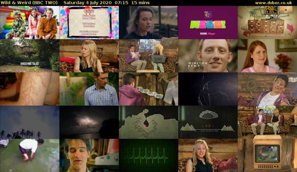 Wild & Weird (BBC TWO) Saturday 4 July 2020 07:15 - 07:30