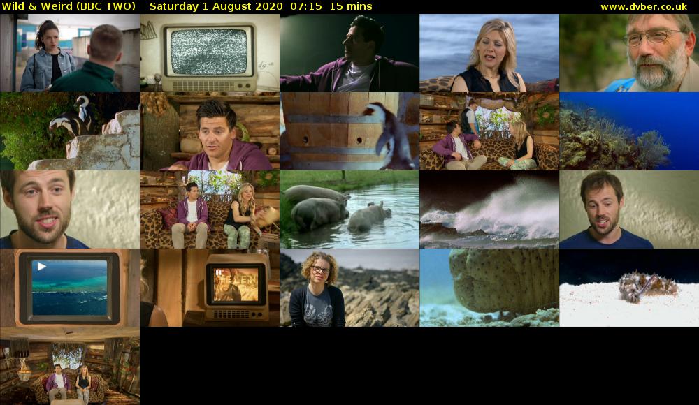 Wild & Weird (BBC TWO) Saturday 1 August 2020 07:15 - 07:30