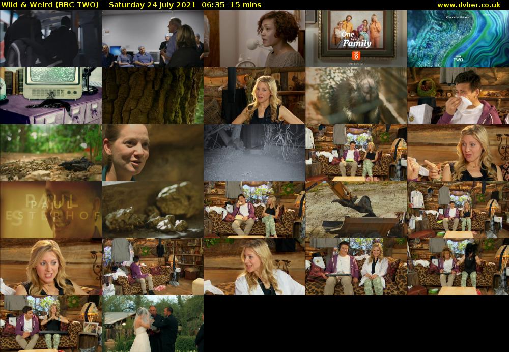 Wild & Weird (BBC TWO) Saturday 24 July 2021 06:35 - 06:50