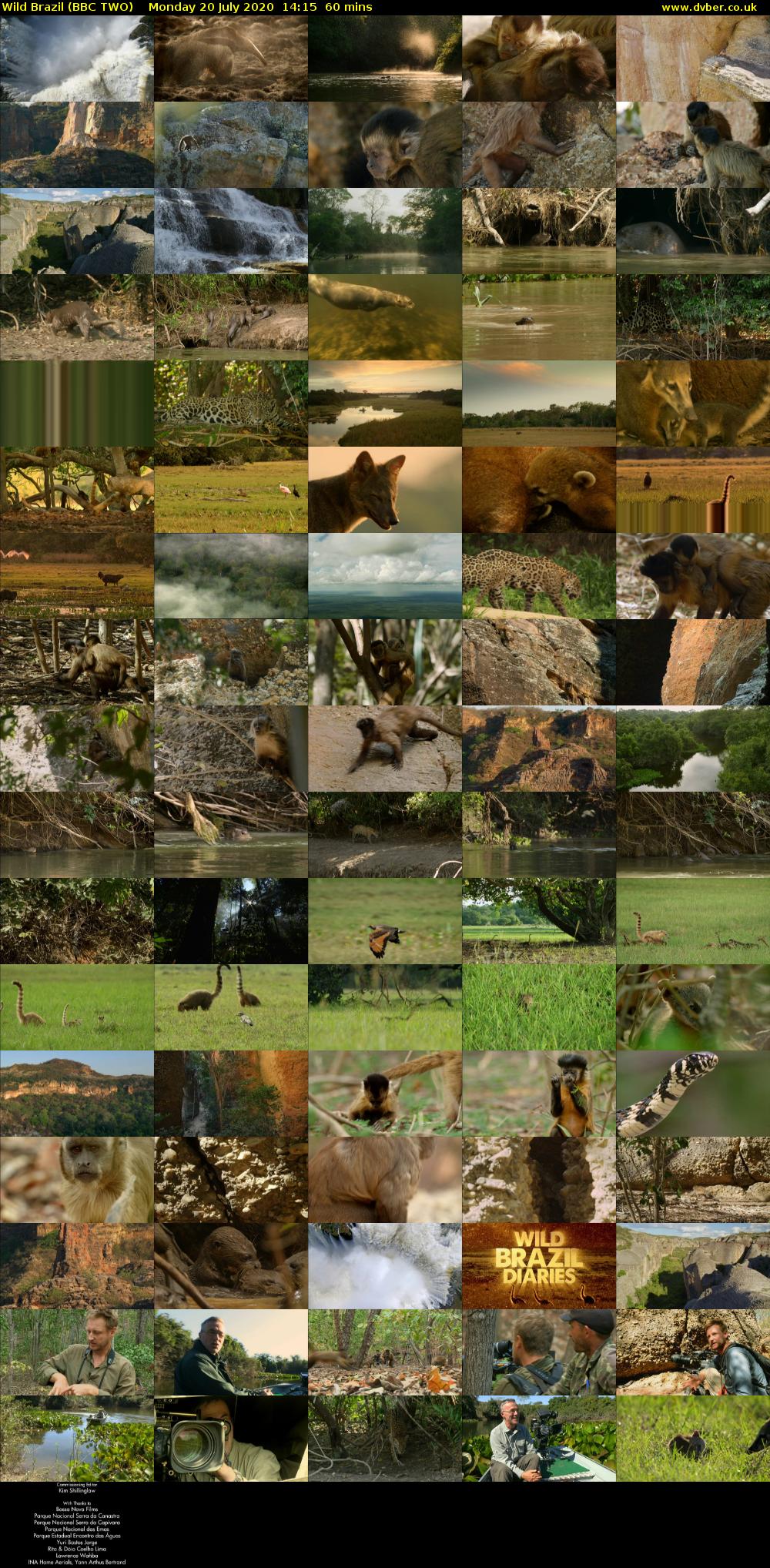 Wild Brazil (BBC TWO) Monday 20 July 2020 14:15 - 15:15