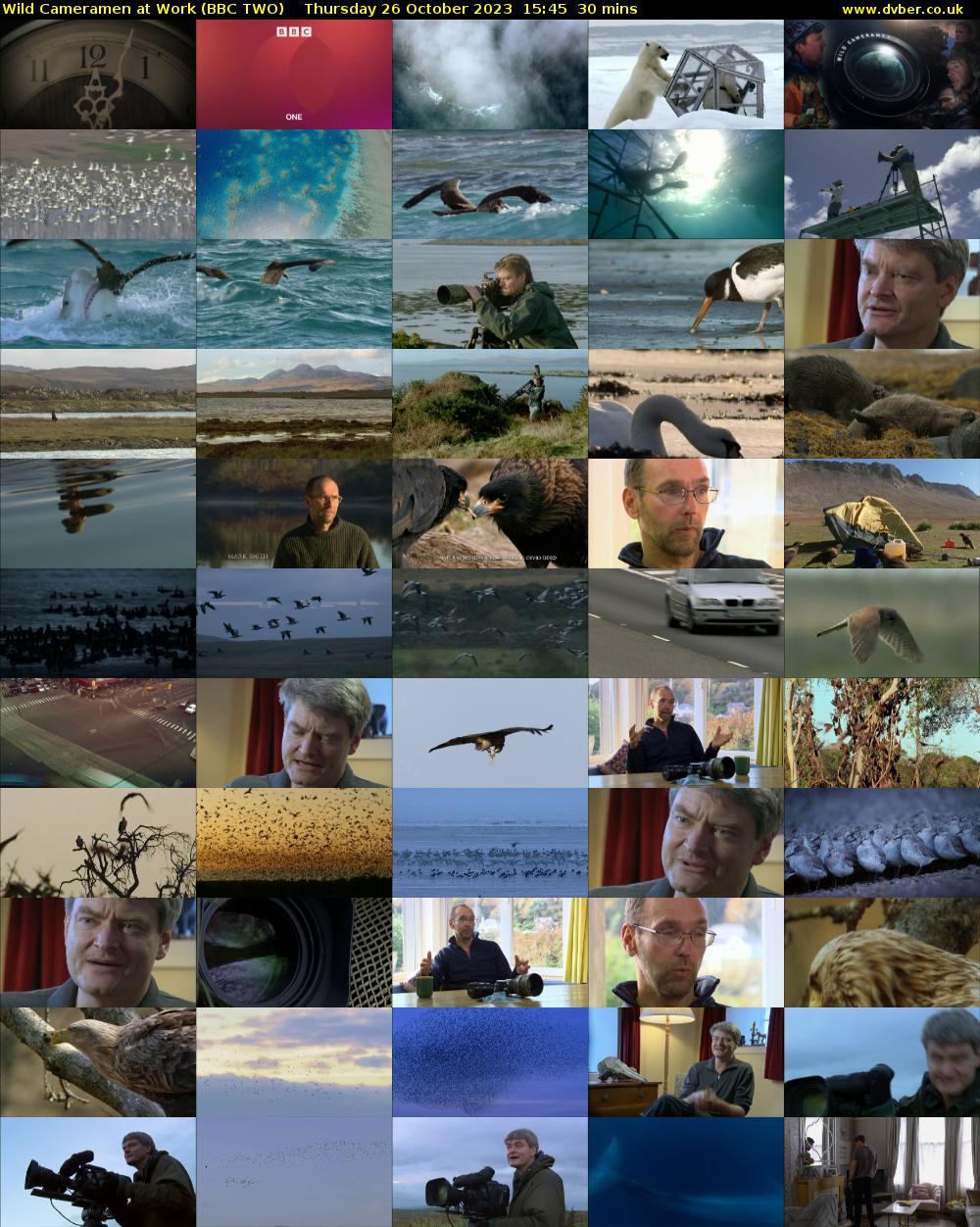 Wild Cameramen at Work (BBC TWO) Thursday 26 October 2023 15:45 - 16:15