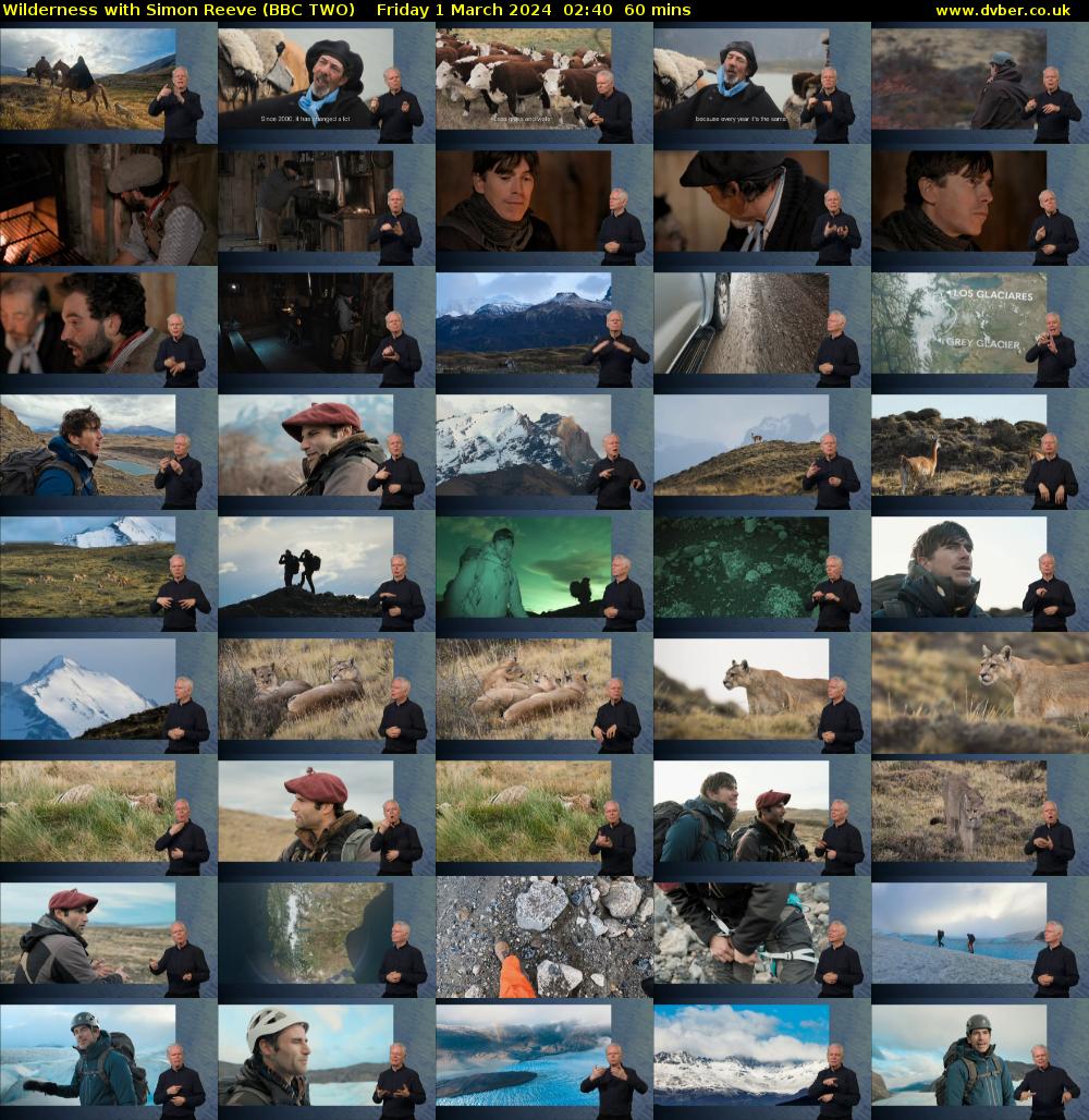 Wilderness with Simon Reeve (BBC TWO) Friday 1 March 2024 02:40 - 03:40