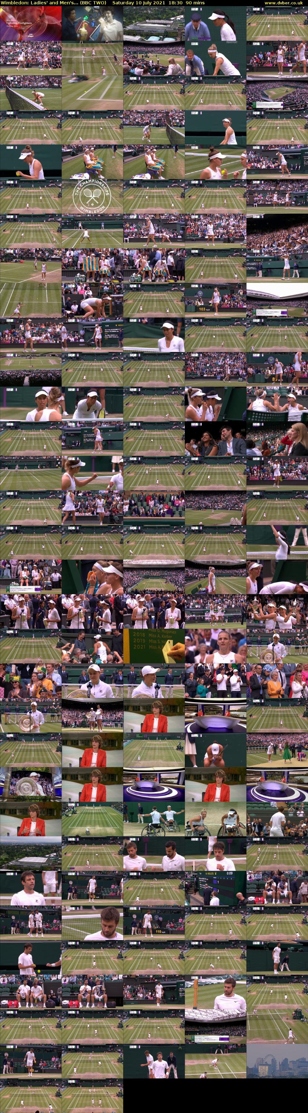 Wimbledon: Ladies' and Men's... (BBC TWO) Saturday 10 July 2021 18:30 - 20:00