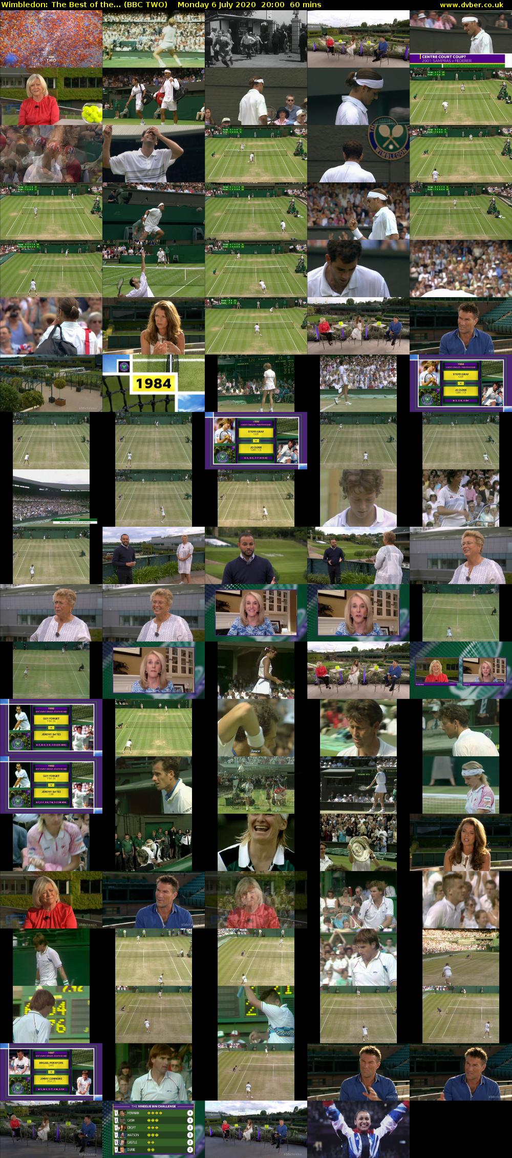 Wimbledon: The Best of the... (BBC TWO) Monday 6 July 2020 20:00 - 21:00