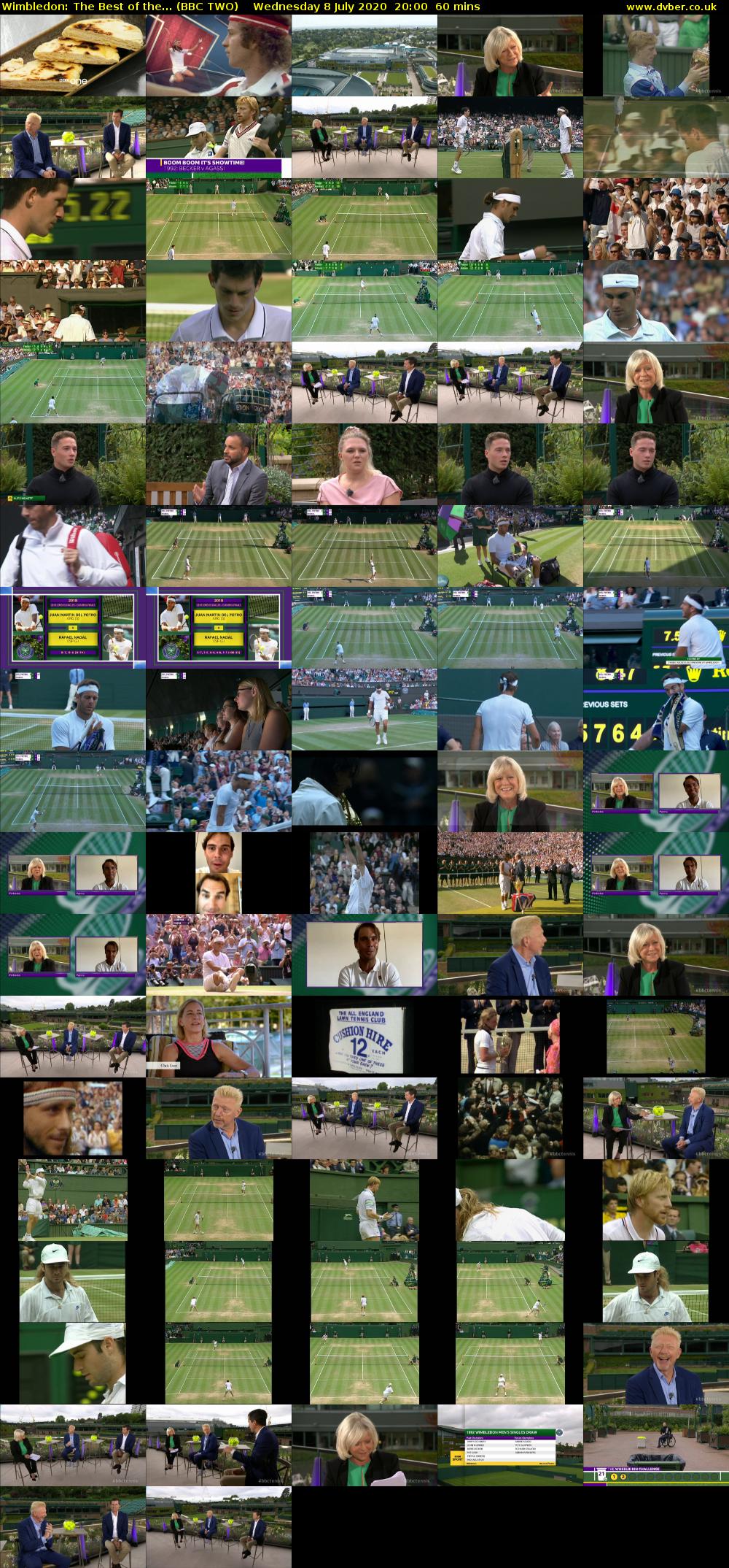 Wimbledon: The Best of the... (BBC TWO) Wednesday 8 July 2020 20:00 - 21:00
