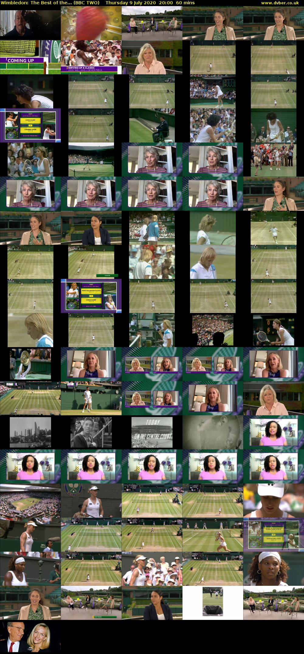 Wimbledon: The Best of the... (BBC TWO) Thursday 9 July 2020 20:00 - 21:00