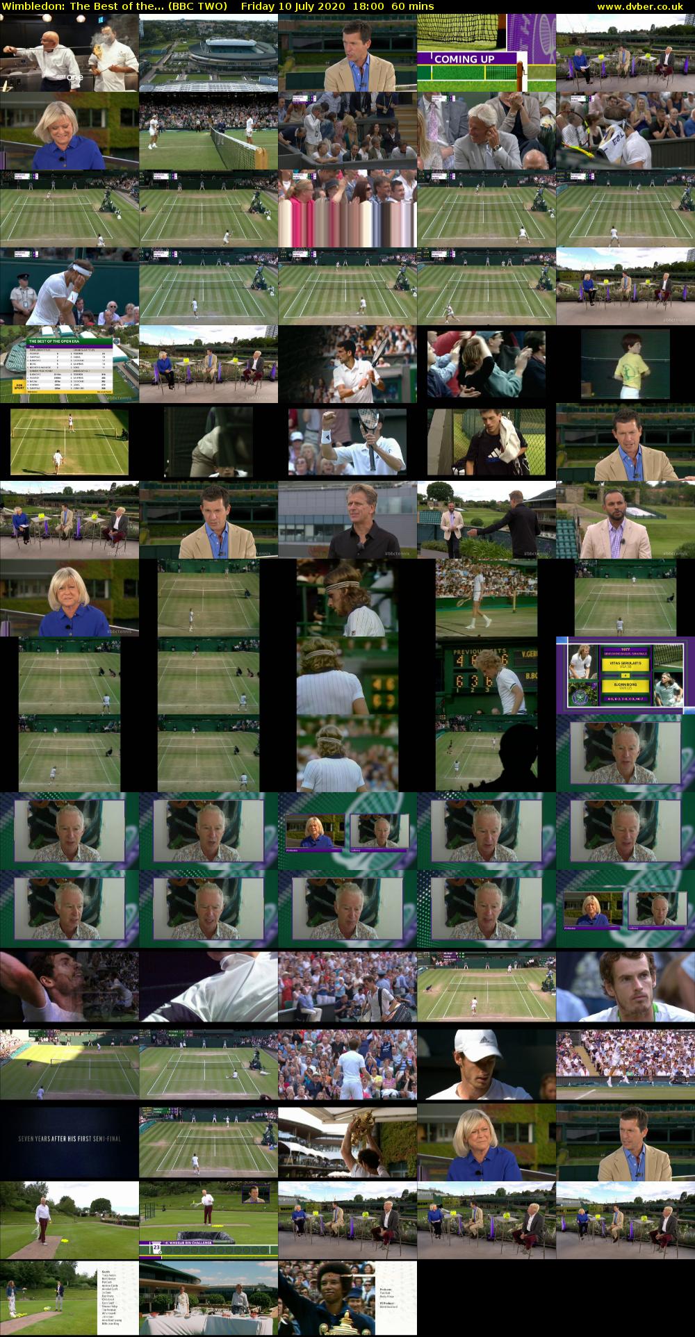 Wimbledon: The Best of the... (BBC TWO) Friday 10 July 2020 18:00 - 19:00