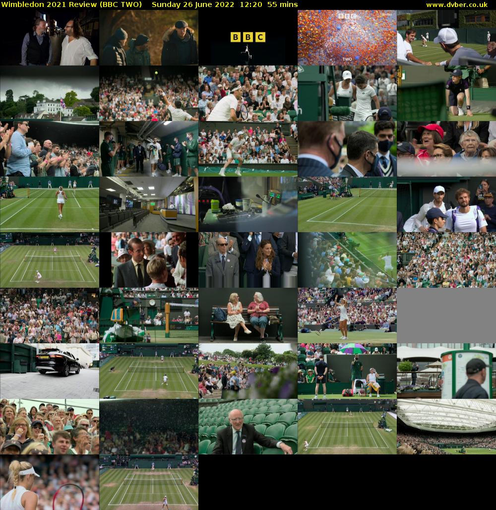 Wimbledon 2021 Review (BBC TWO) Sunday 26 June 2022 12:20 - 13:15