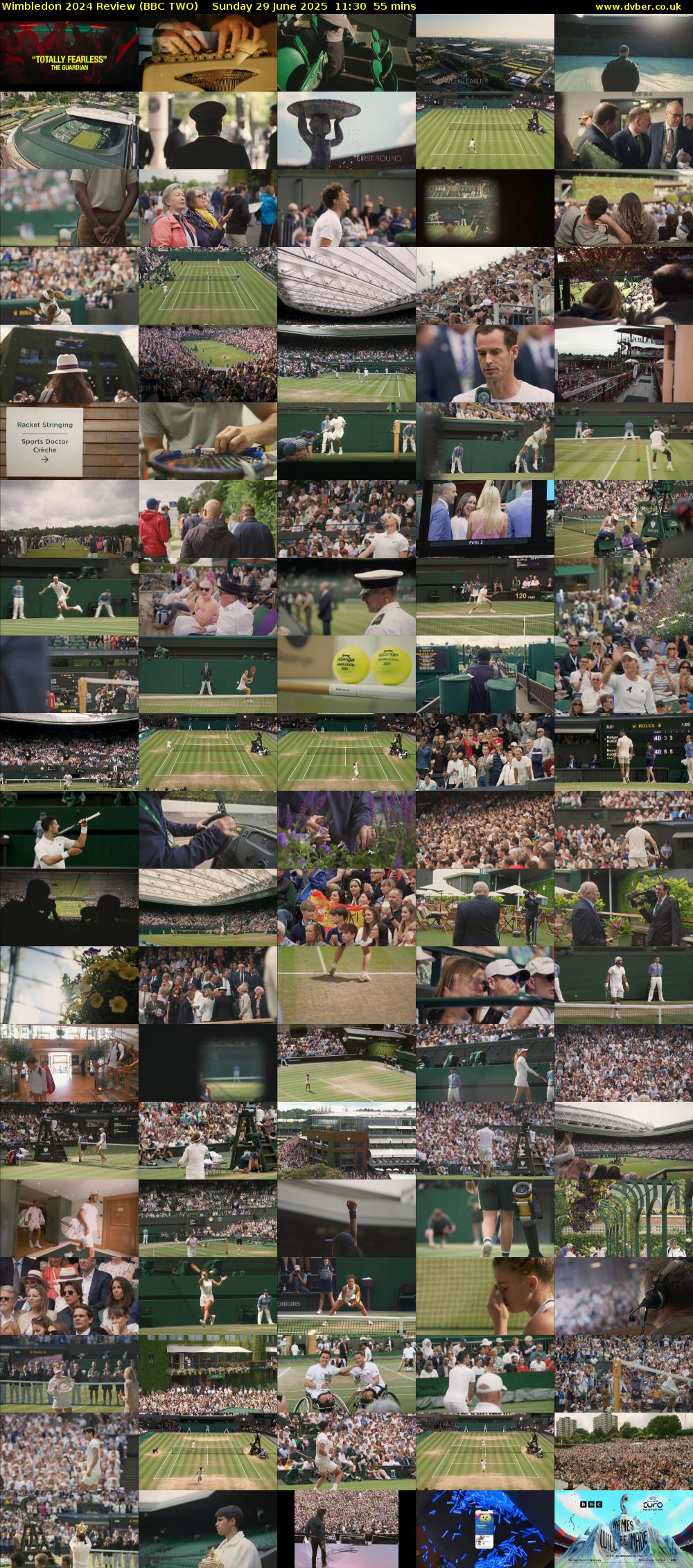 Wimbledon 2024 Review (BBC TWO) Sunday 29 June 2025 11:30 - 12:25