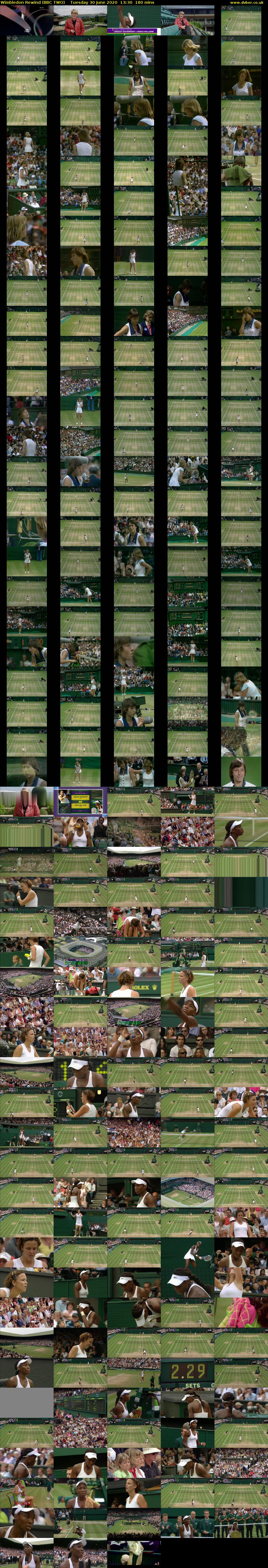 Wimbledon Rewind (BBC TWO) Tuesday 30 June 2020 13:30 - 16:30