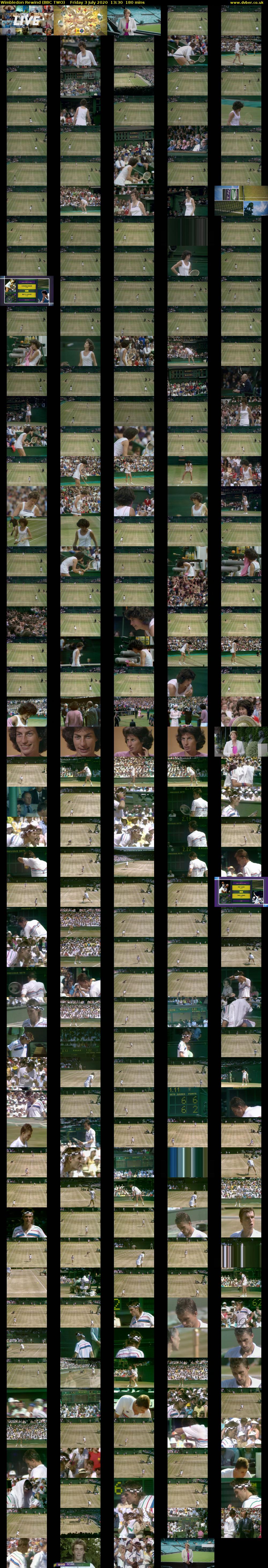 Wimbledon Rewind (BBC TWO) Friday 3 July 2020 13:30 - 16:30