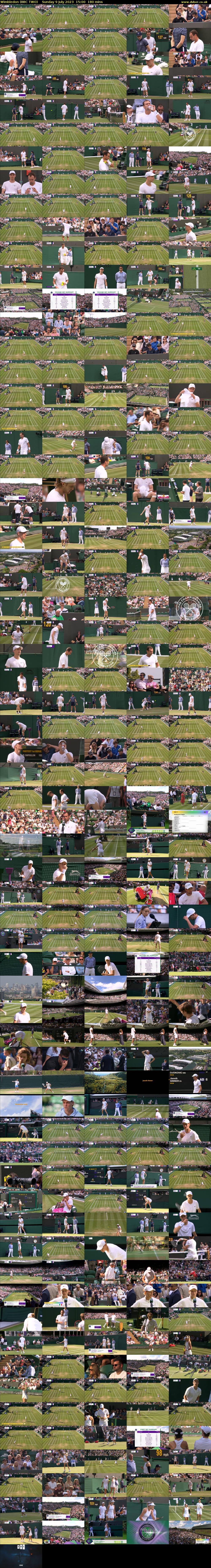 Wimbledon (BBC TWO) Sunday 9 July 2023 15:00 - 18:00