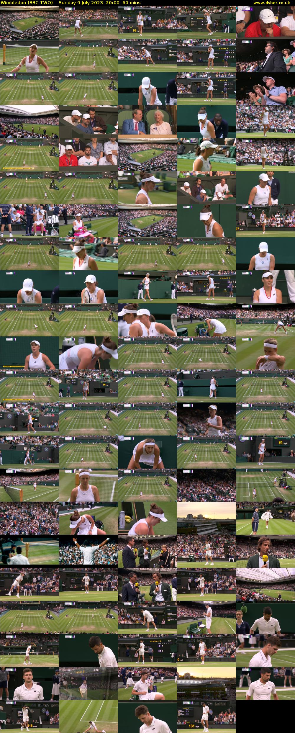 Wimbledon (BBC TWO) Sunday 9 July 2023 20:00 - 21:00