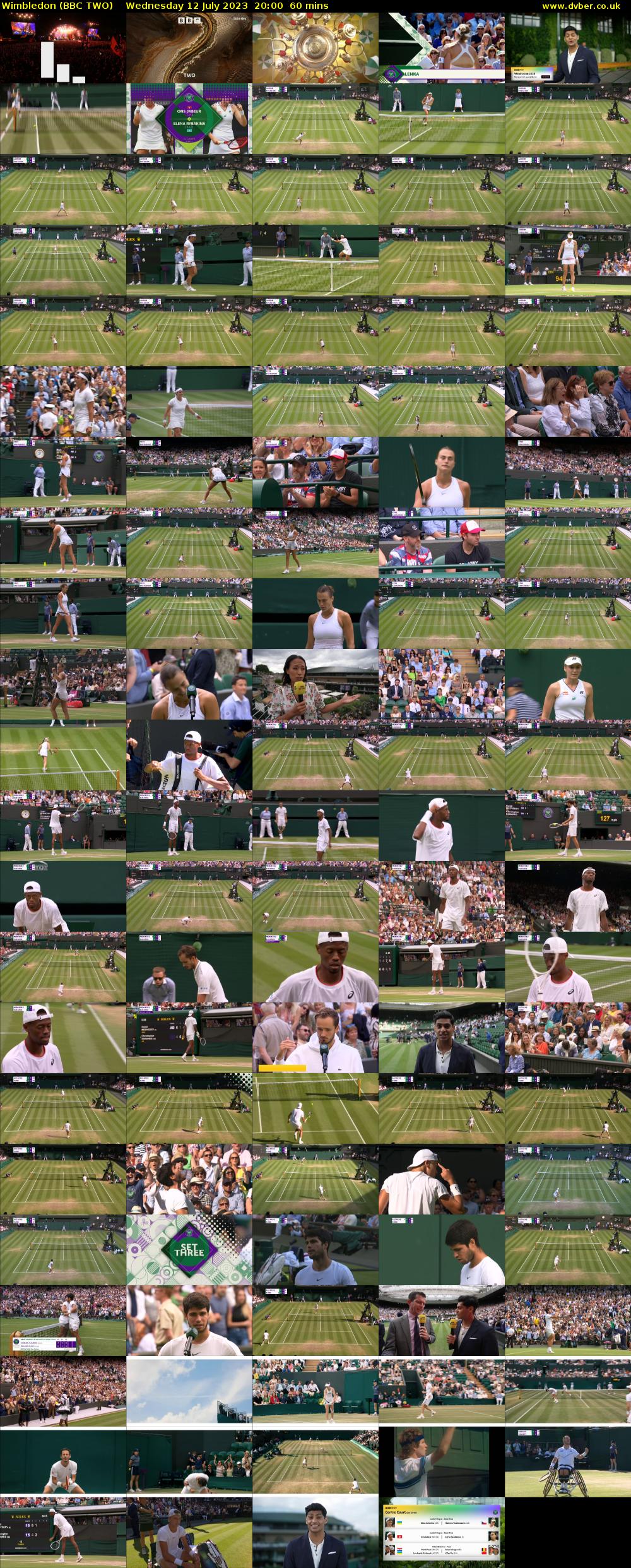 Wimbledon (BBC TWO) Wednesday 12 July 2023 20:00 - 21:00