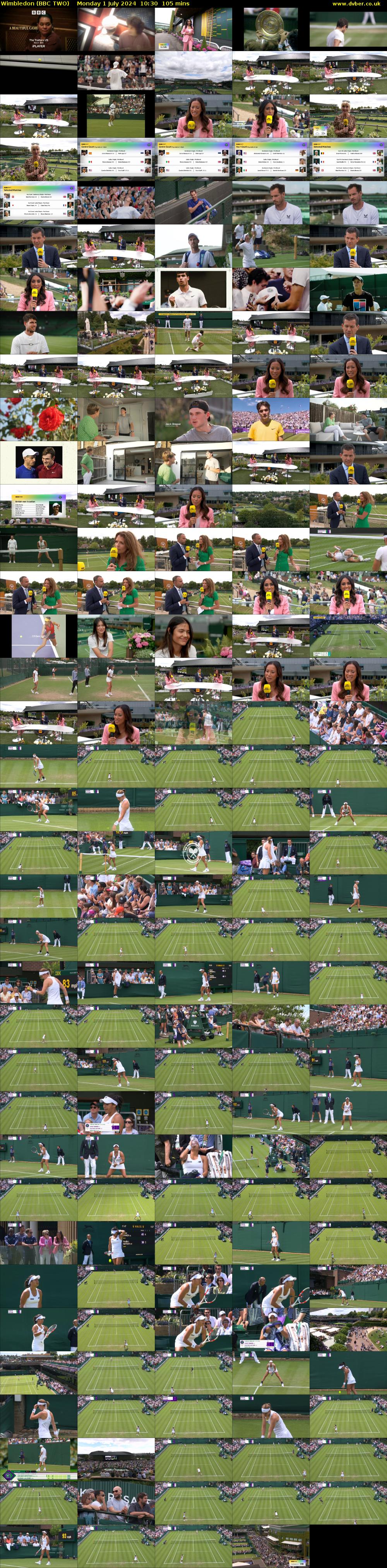 Wimbledon (BBC TWO) Monday 1 July 2024 10:30 - 12:15
