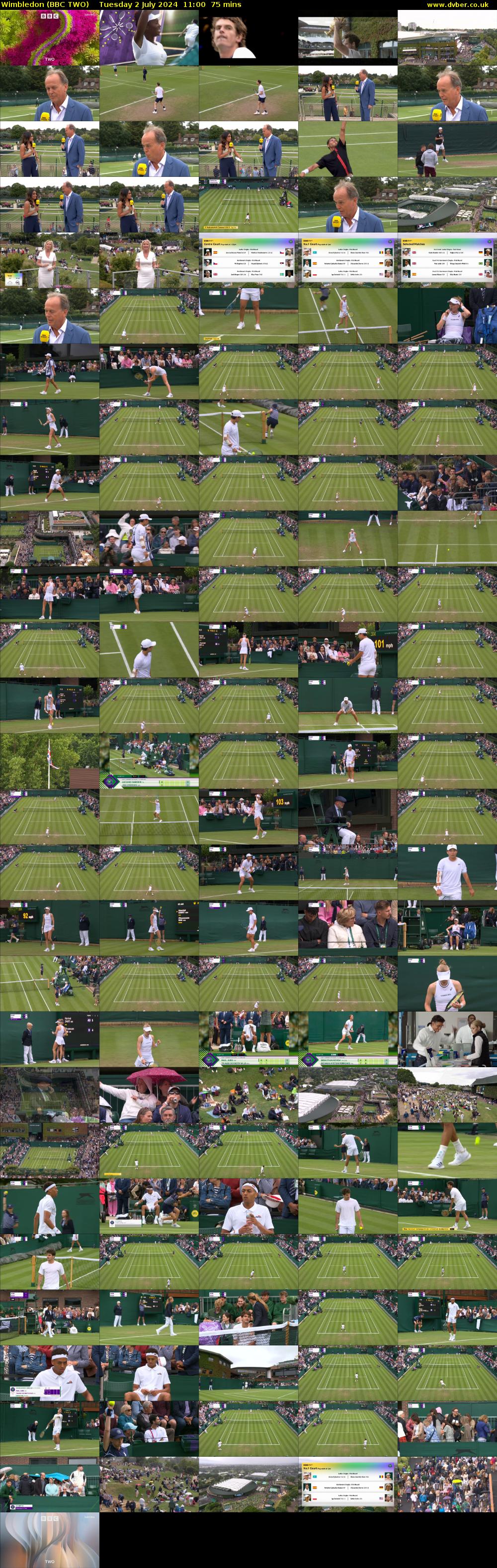 Wimbledon (BBC TWO) Tuesday 2 July 2024 11:00 - 12:15