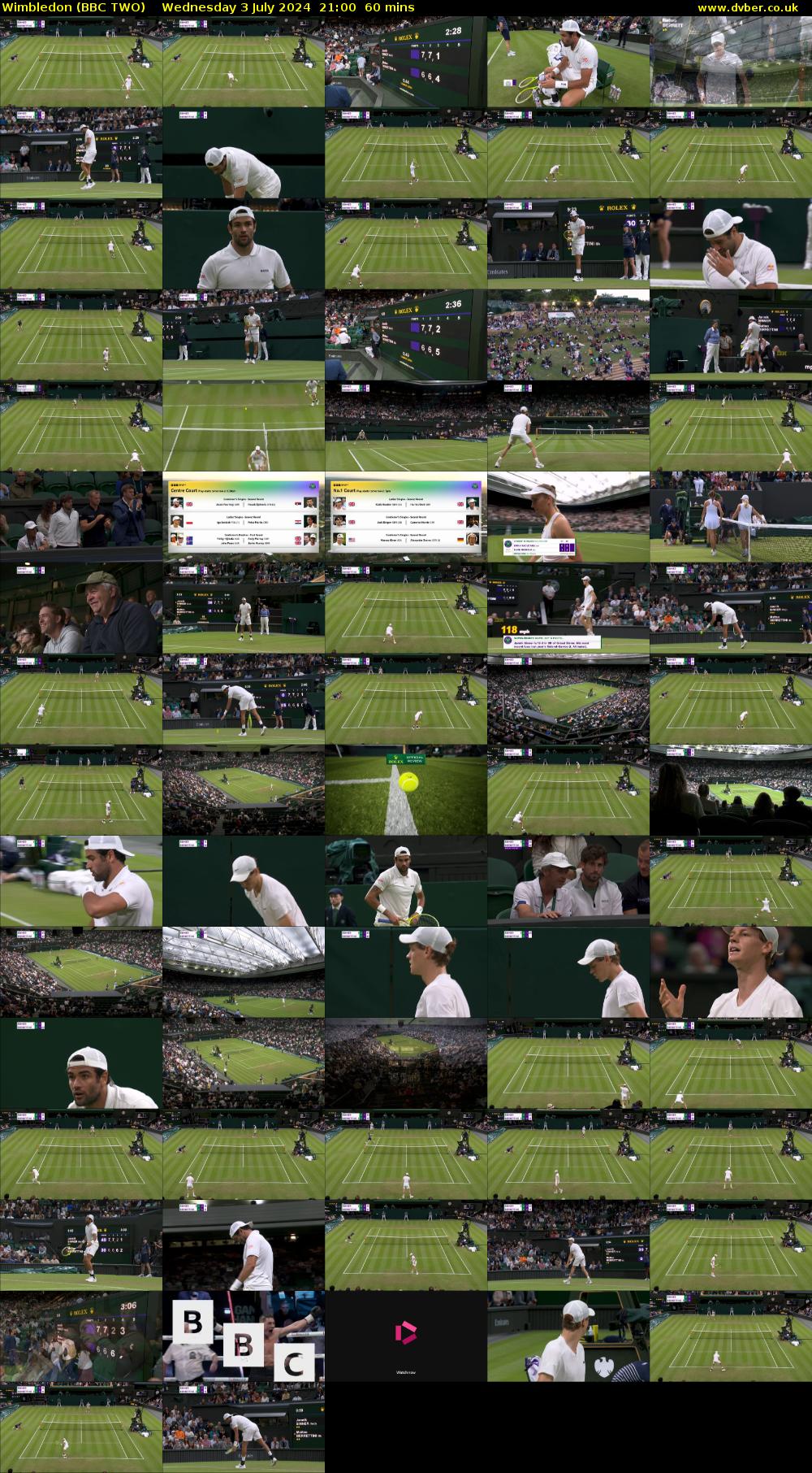 Wimbledon (BBC TWO) Wednesday 3 July 2024 21:00 - 22:00