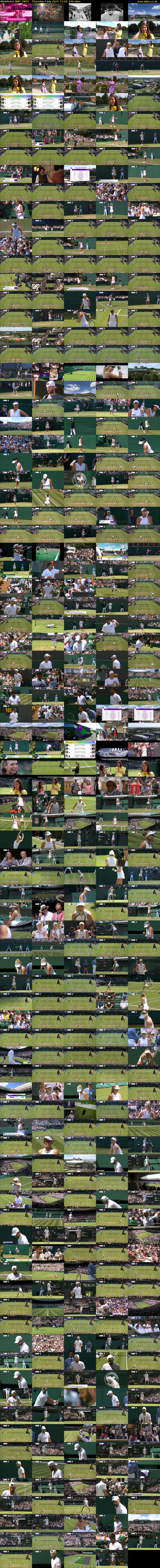 Wimbledon (BBC TWO) Thursday 4 July 2024 11:00 - 15:00