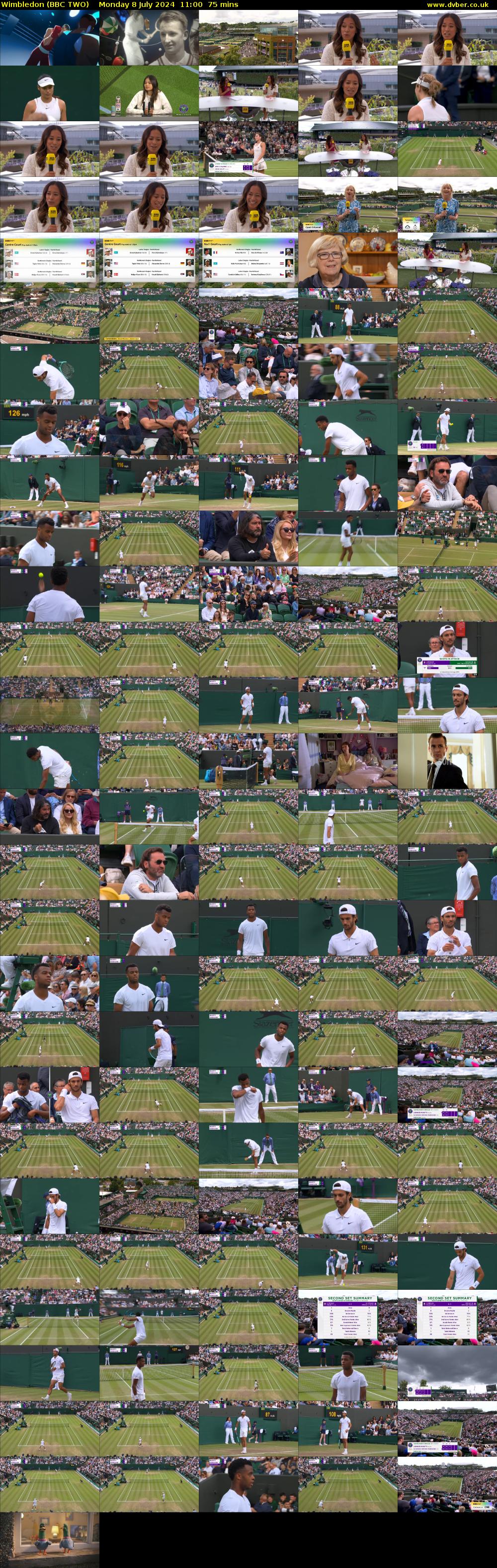 Wimbledon (BBC TWO) Monday 8 July 2024 11:00 - 12:15
