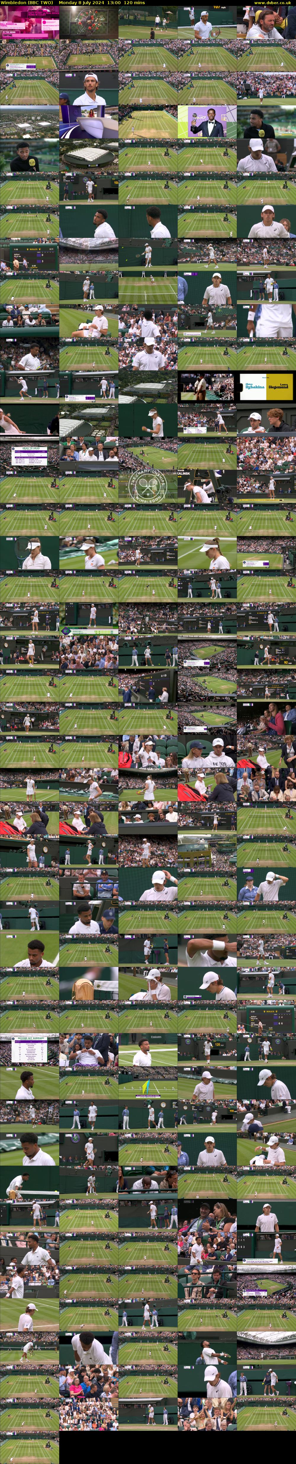 Wimbledon (BBC TWO) Monday 8 July 2024 13:00 - 15:00