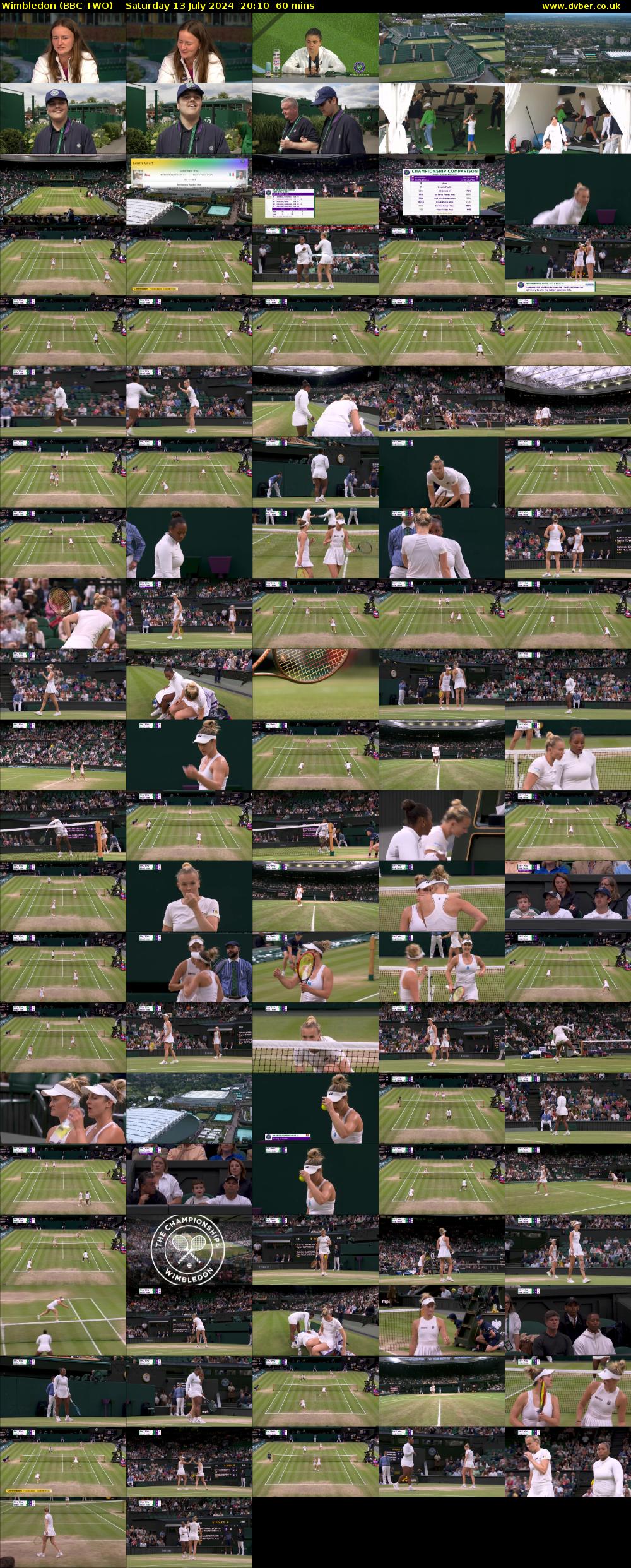 Wimbledon (BBC TWO) Saturday 13 July 2024 20:10 - 21:10