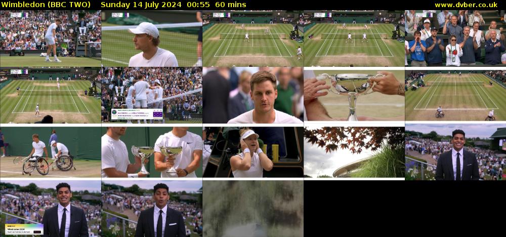 Wimbledon (BBC TWO) Sunday 14 July 2024 00:55 - 01:55