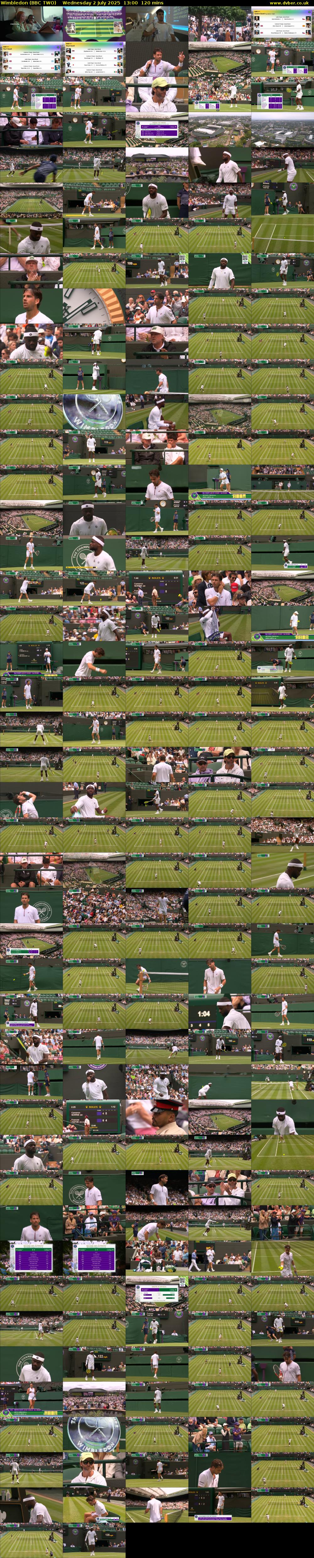 Wimbledon (BBC TWO) Wednesday 2 July 2025 13:00 - 15:00