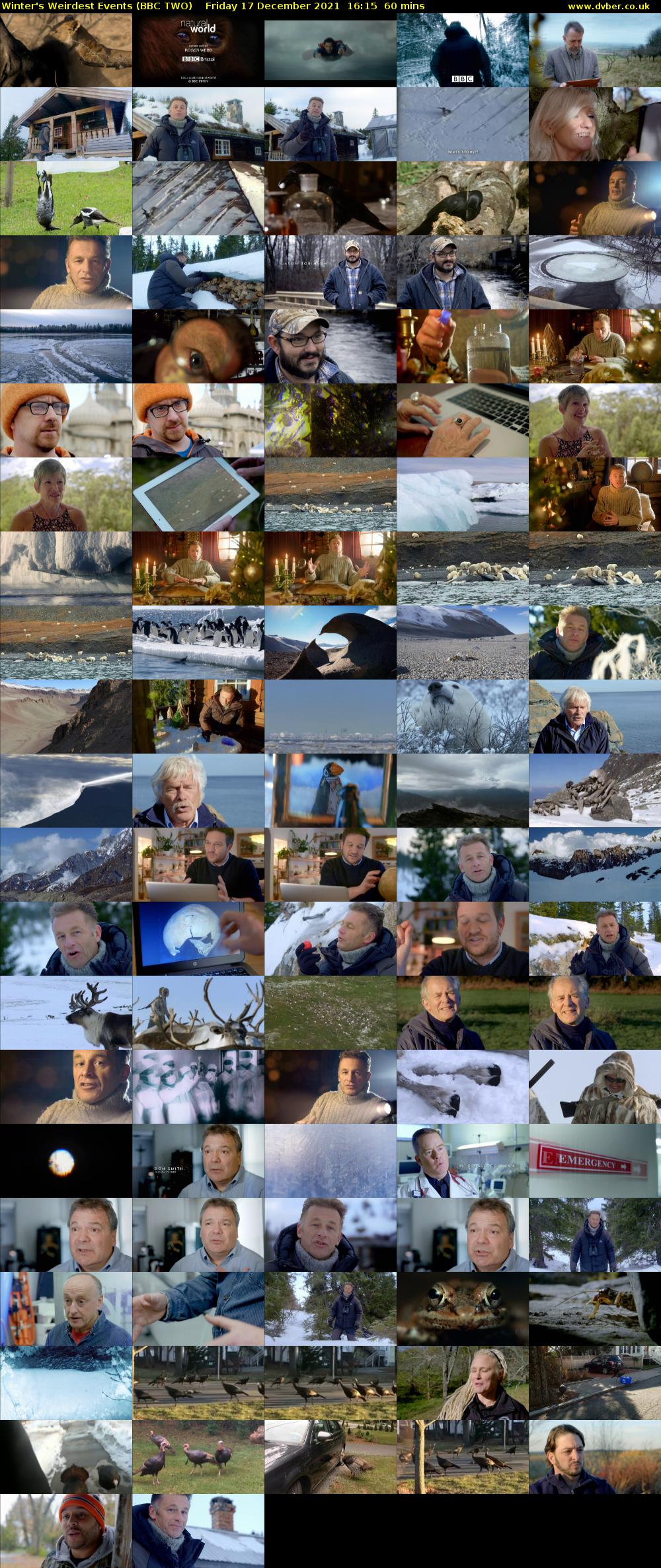 Winter's Weirdest Events (BBC TWO) Friday 17 December 2021 16:15 - 17:15