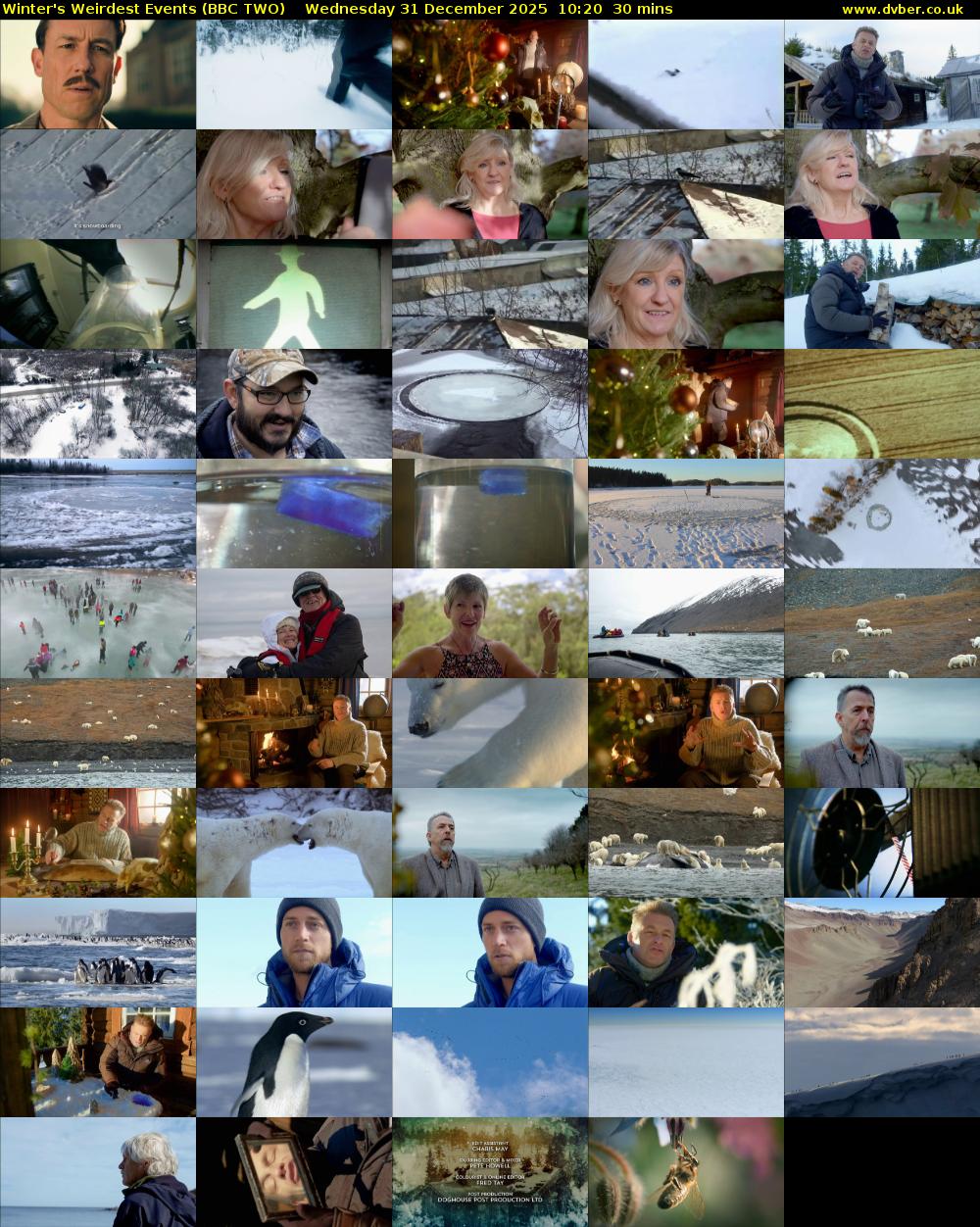 Winter's Weirdest Events (BBC TWO) Wednesday 31 December 2025 10:20 - 10:50