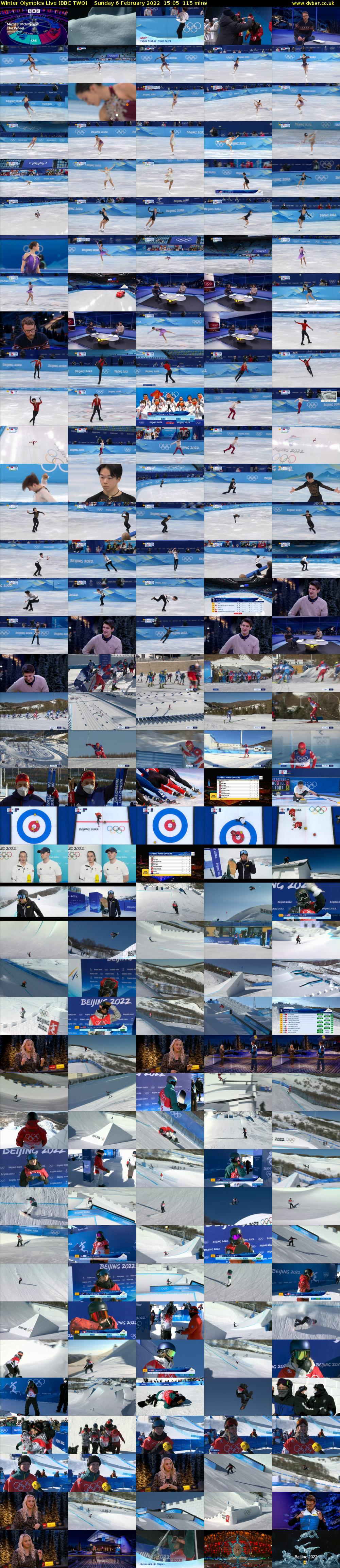 Winter Olympics Live (BBC TWO) Sunday 6 February 2022 15:05 - 17:00