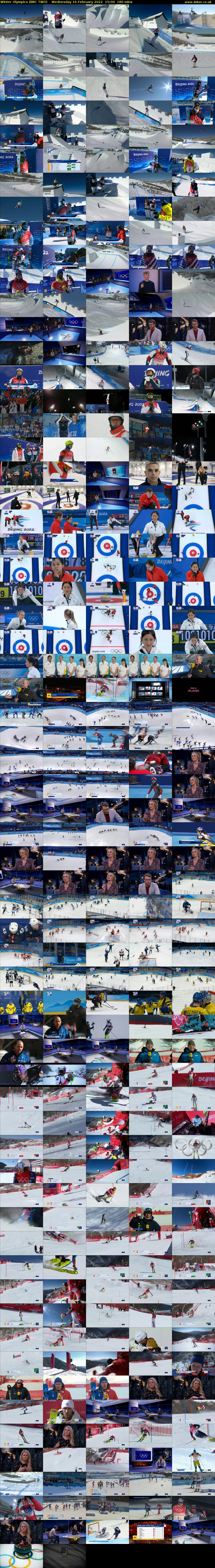 Winter Olympics (BBC TWO) Wednesday 16 February 2022 15:00 - 18:00