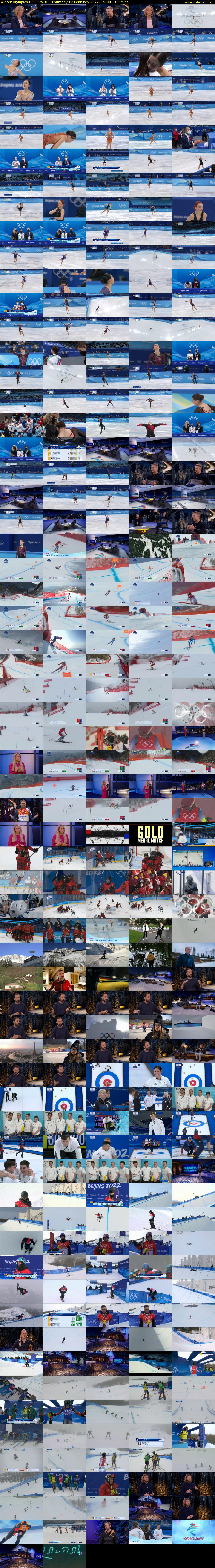 Winter Olympics (BBC TWO) Thursday 17 February 2022 15:00 - 18:00