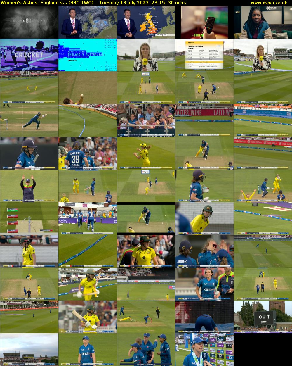 Women's Ashes: England v... (BBC TWO) Tuesday 18 July 2023 23:15 - 23:45