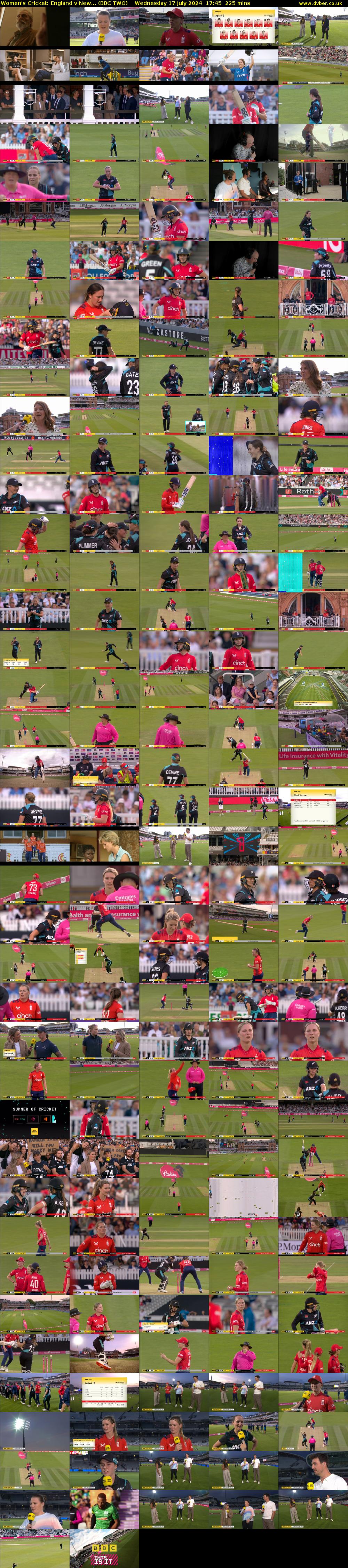 Women's Cricket: England v New... (BBC TWO) Wednesday 17 July 2024 17:45 - 21:30