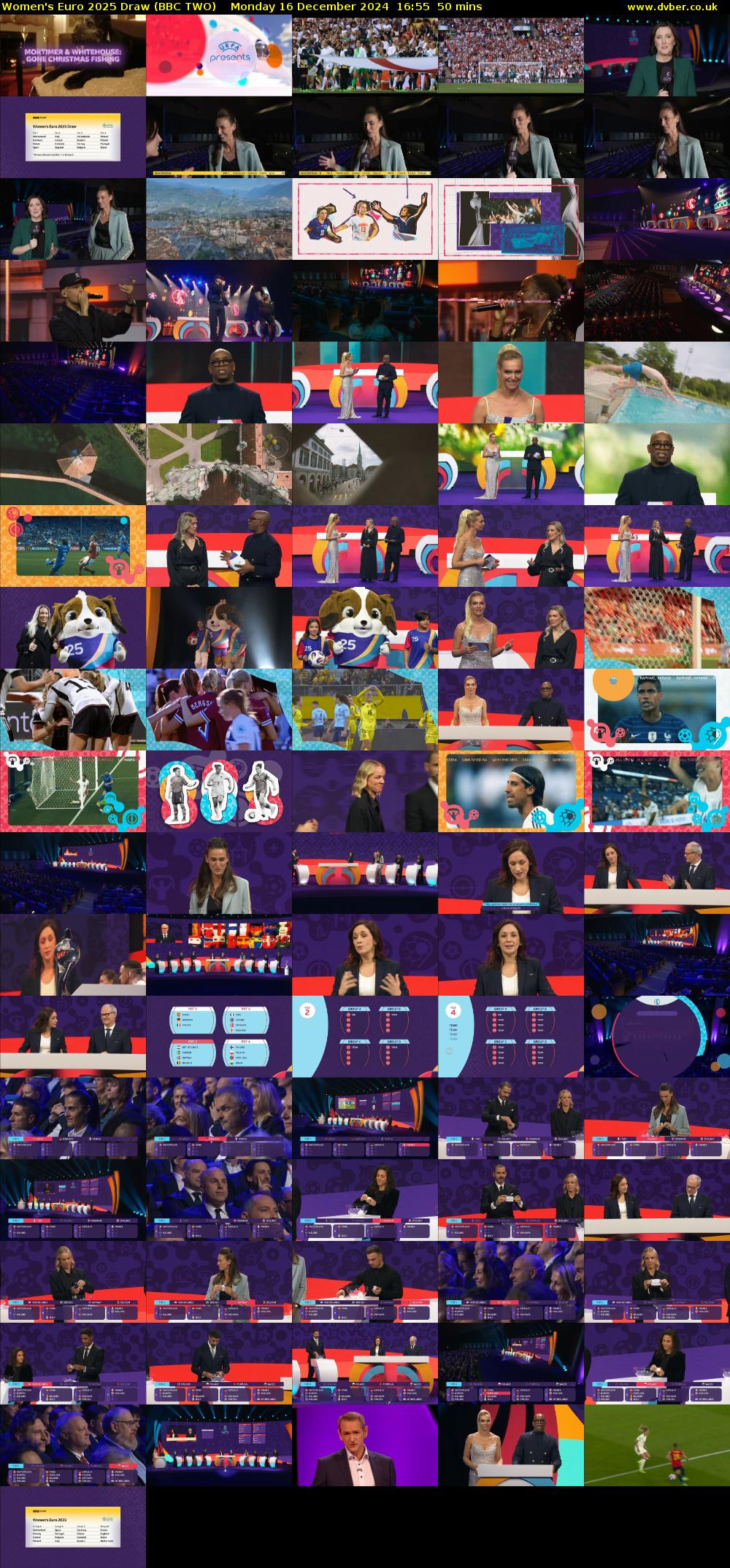 Women's Euro 2025 Draw (BBC TWO) Monday 16 December 2024 16:55 - 17:45
