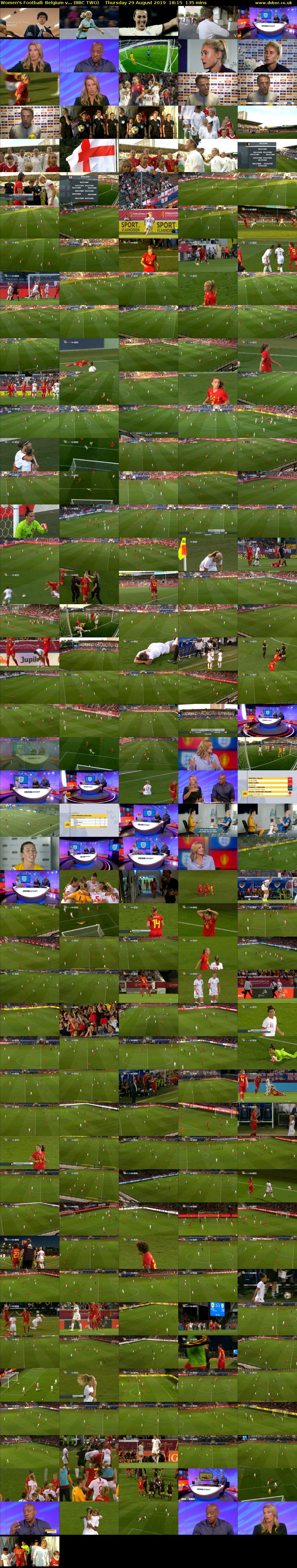 Women's Football: Belgium v... (BBC TWO) Thursday 29 August 2019 18:15 - 20:30