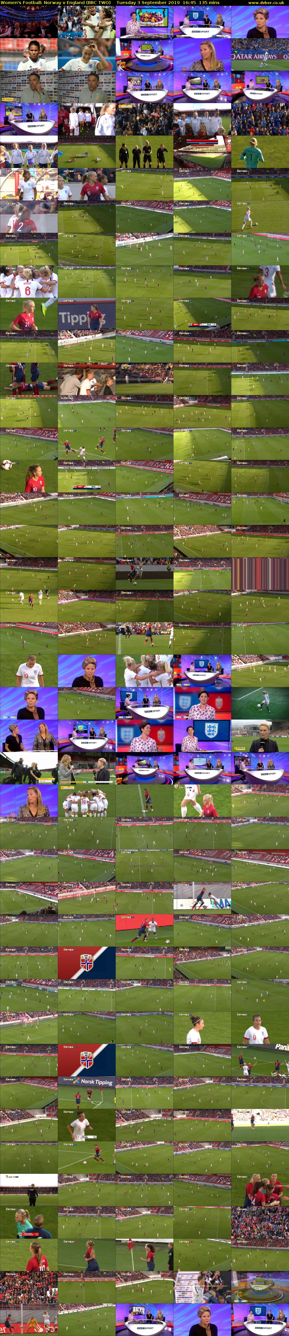 Women's Football: Norway v England (BBC TWO) Tuesday 3 September 2019 16:45 - 19:00